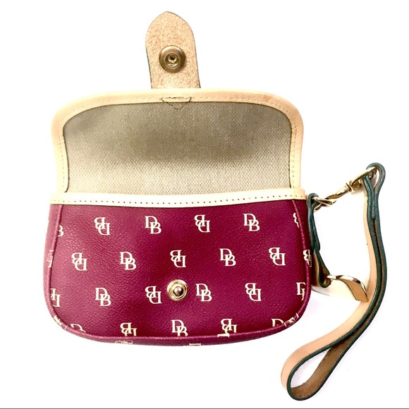 Dooney & Bourke Mini Signature Flap Wristlet - Picture 3 of 6